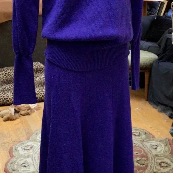 vintage matching sweater /skirt - Picture 4 of 5